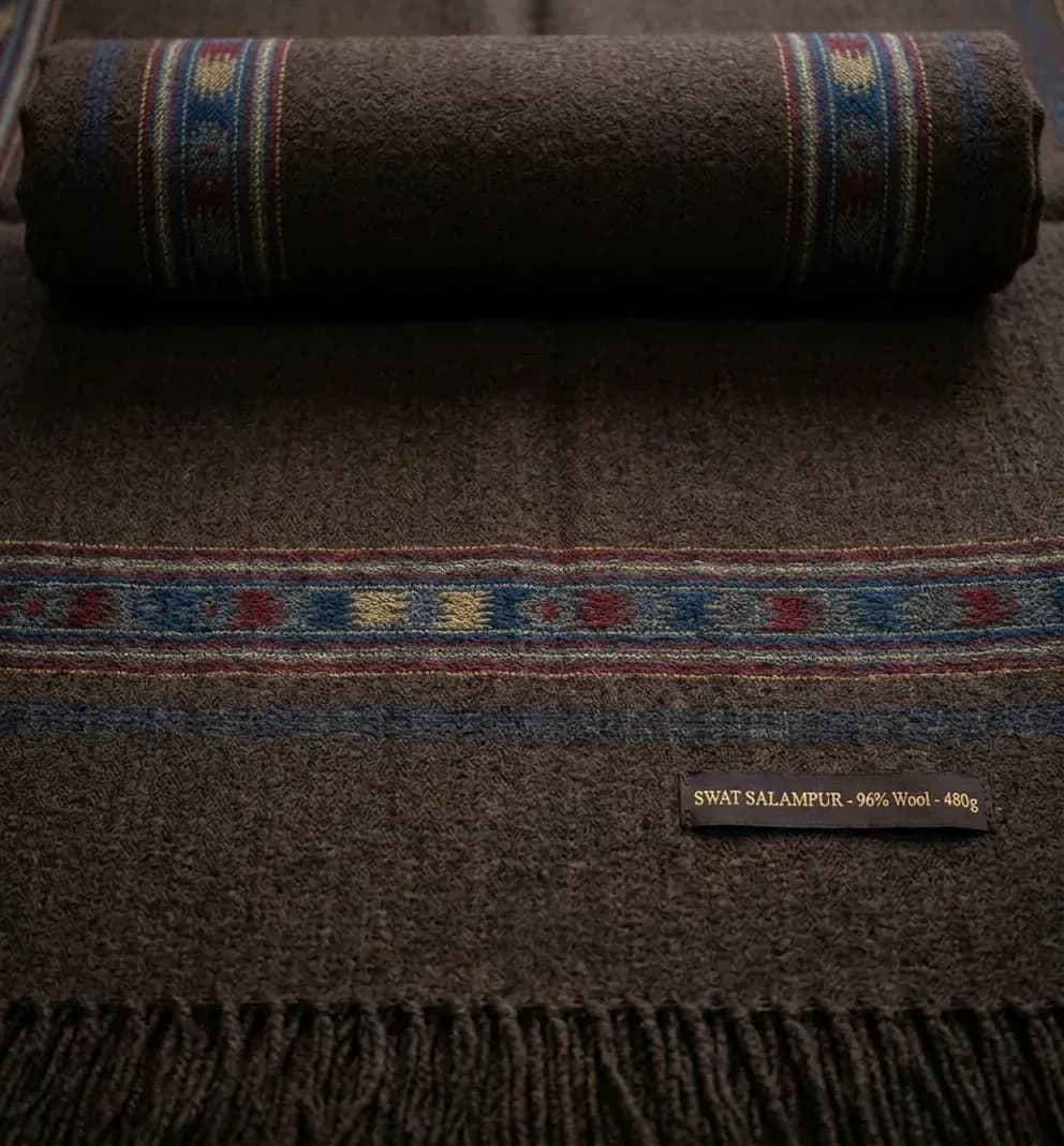 Swat Salampur Shawl — 96 Wool (480g)